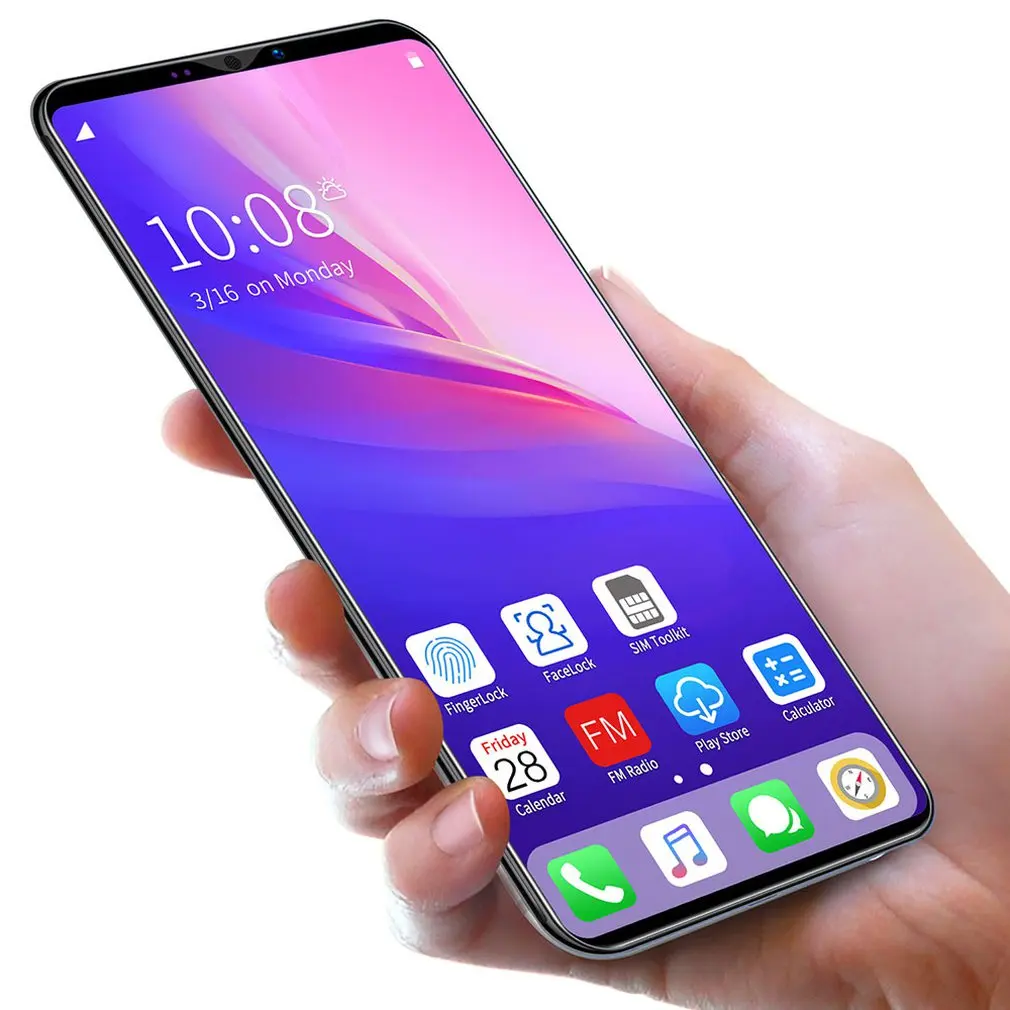 Двухъядерный P40 Pro смартфон 5 8 дюймов дисплей смартфона 512 М + 4G Android 3D Стекло