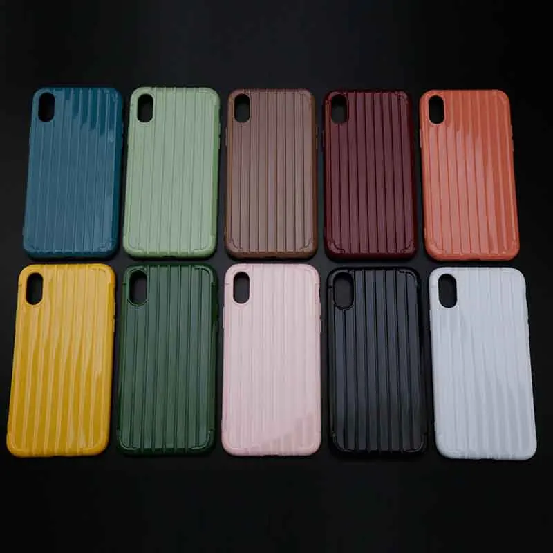 Однотонный чехол для телефона iphone xr x xsmax xs Полосатый 7 8 6 6s plus Модный мягкий из ТПУ