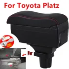 Для Toyota Platz подлокотник интерьер Запчасти специальные модифицированные детали Запчасти автомобиль Подлокотник центральной ящик для хранения с USB светодиодный светильник