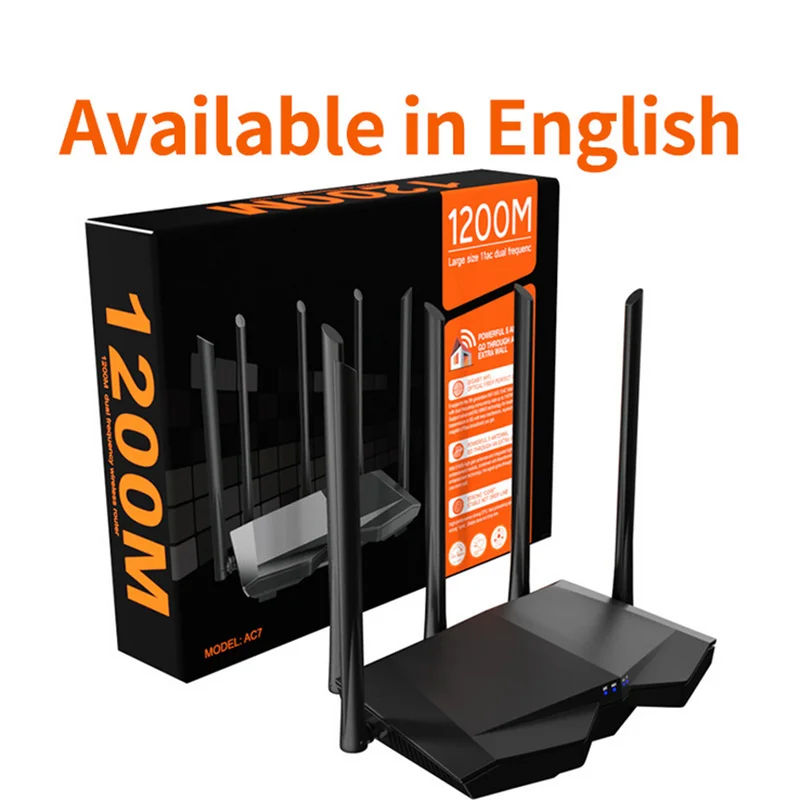 Tenda AC7 Wireless Wifi 5G Router 11AC 2.4Ghz 5Ghz 1*WAN+3*LAN ports 5*6dbi Antennas Smart APP Manage images - 6