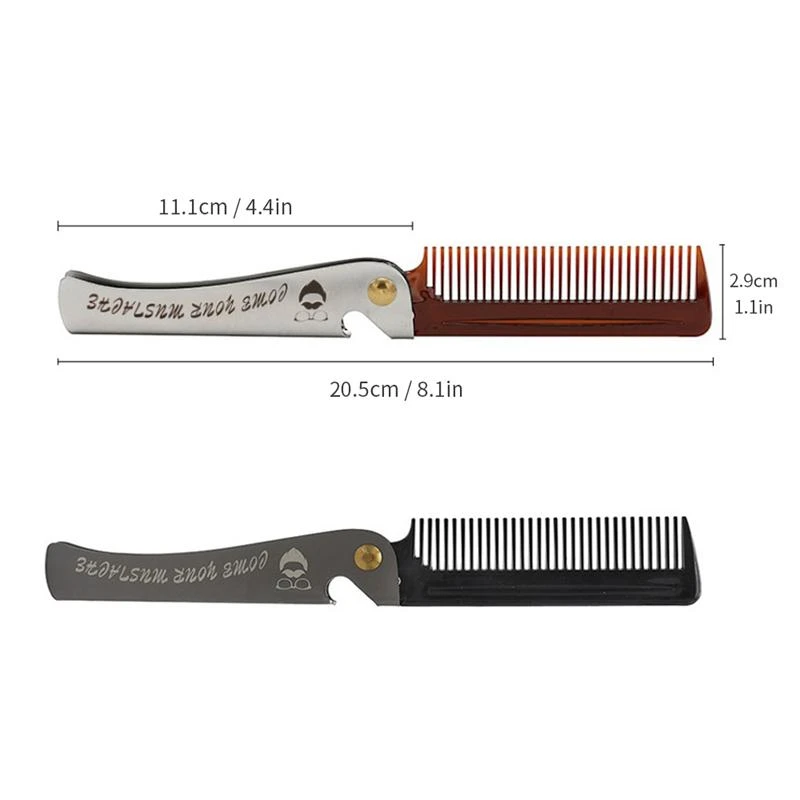 Портативный складной гребень для волос небольшой карманный зажим путешествия