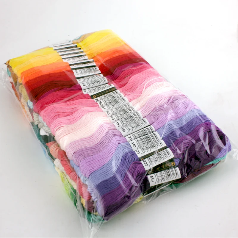 

2021 NEW Colors Cross stitch thread Embroidery Thread Floss Sewing Skeins Craft DIY Bracelet braided crochet threads sewing