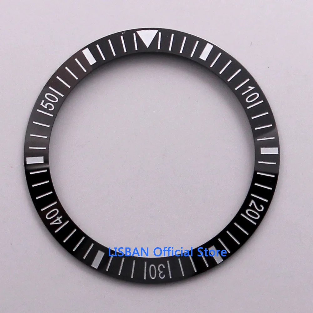 

38mm Black High Quality Ceramic Bezel with White Marks Fit 40mm Automatic Men Watch
