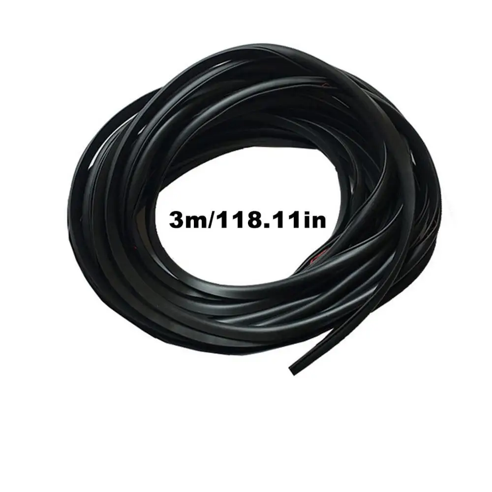 3m black Автомобильная полоса против столкновений, уплотнение края двери, невидимая устойчивая к царапинам Декоративная полоса для защиты корпуса - Цвет: 3m black