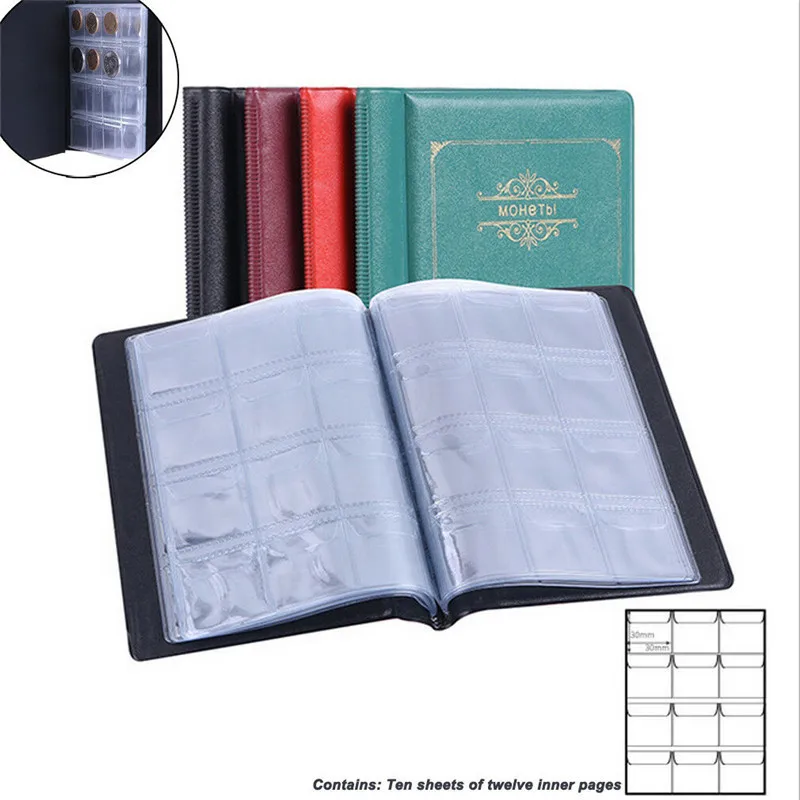 Новинка 120 держатели для монет хранение Денег Пенни карманный альбом книга папка