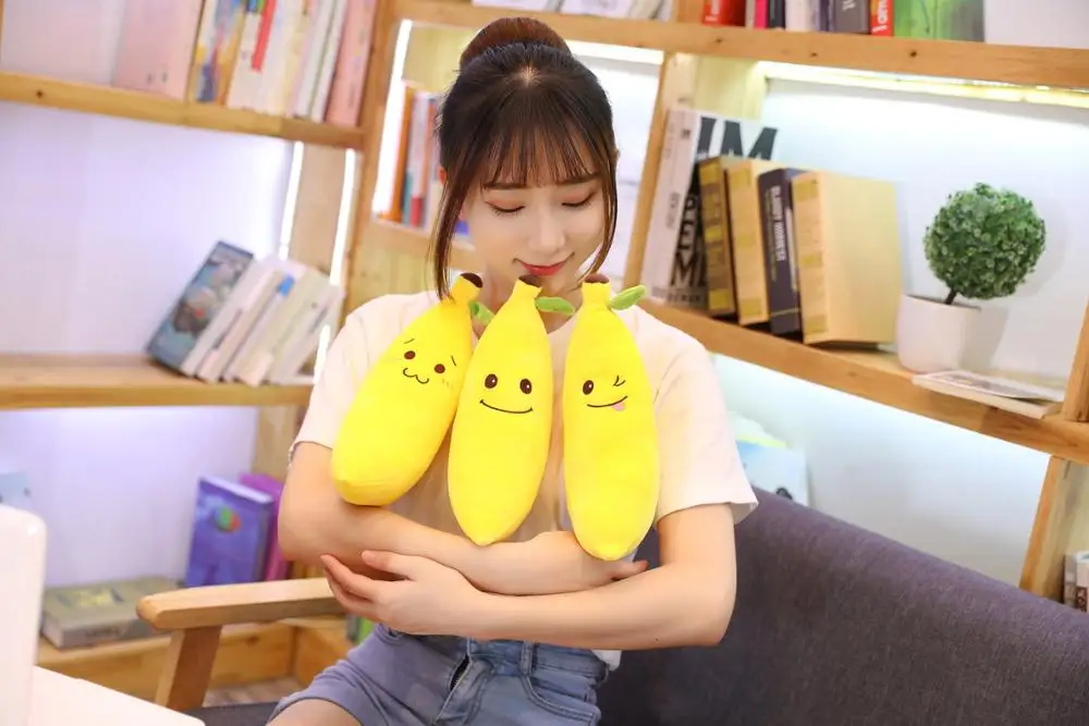 Мягкая оригинальная плюшевая подушка кукла банан 55/70 см 1 шт.|Мягкие игрушки