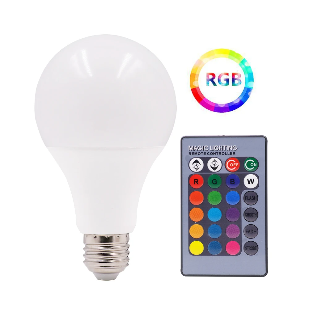 RGB RGBW светодиодный светильник магический E27 B22 AC85-265V 10 Вт 3 меняющий цвет Пульт