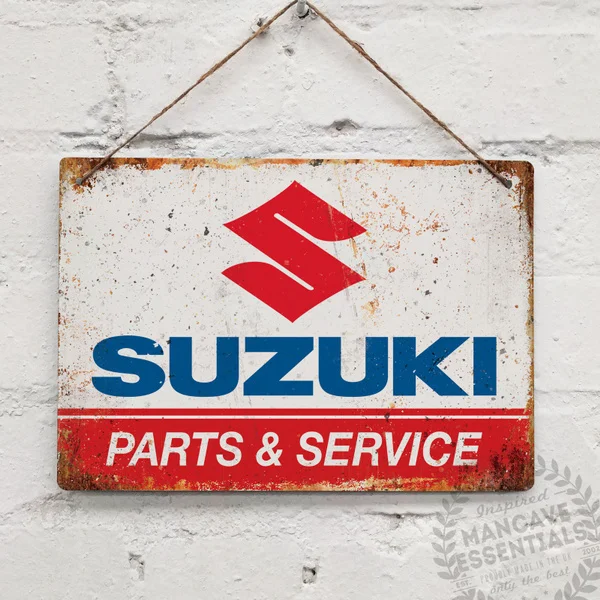 

Suzuki детали и сервис, винтажный жестяной знак, металлический плакат, металлический декор, металлическая живопись, настенная наклейка, настен...