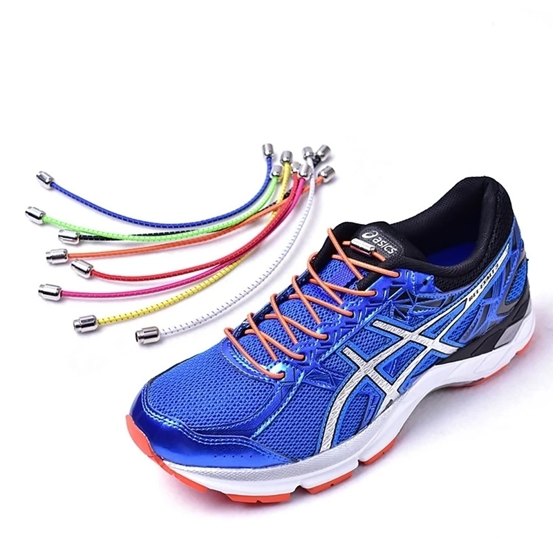 

1Pair Elastic Locking Shoelaces Round No Tie Shoe Laces Kids Adult Sneakers Shoelaces Quick Lazy Shoe Lace Shoestrings