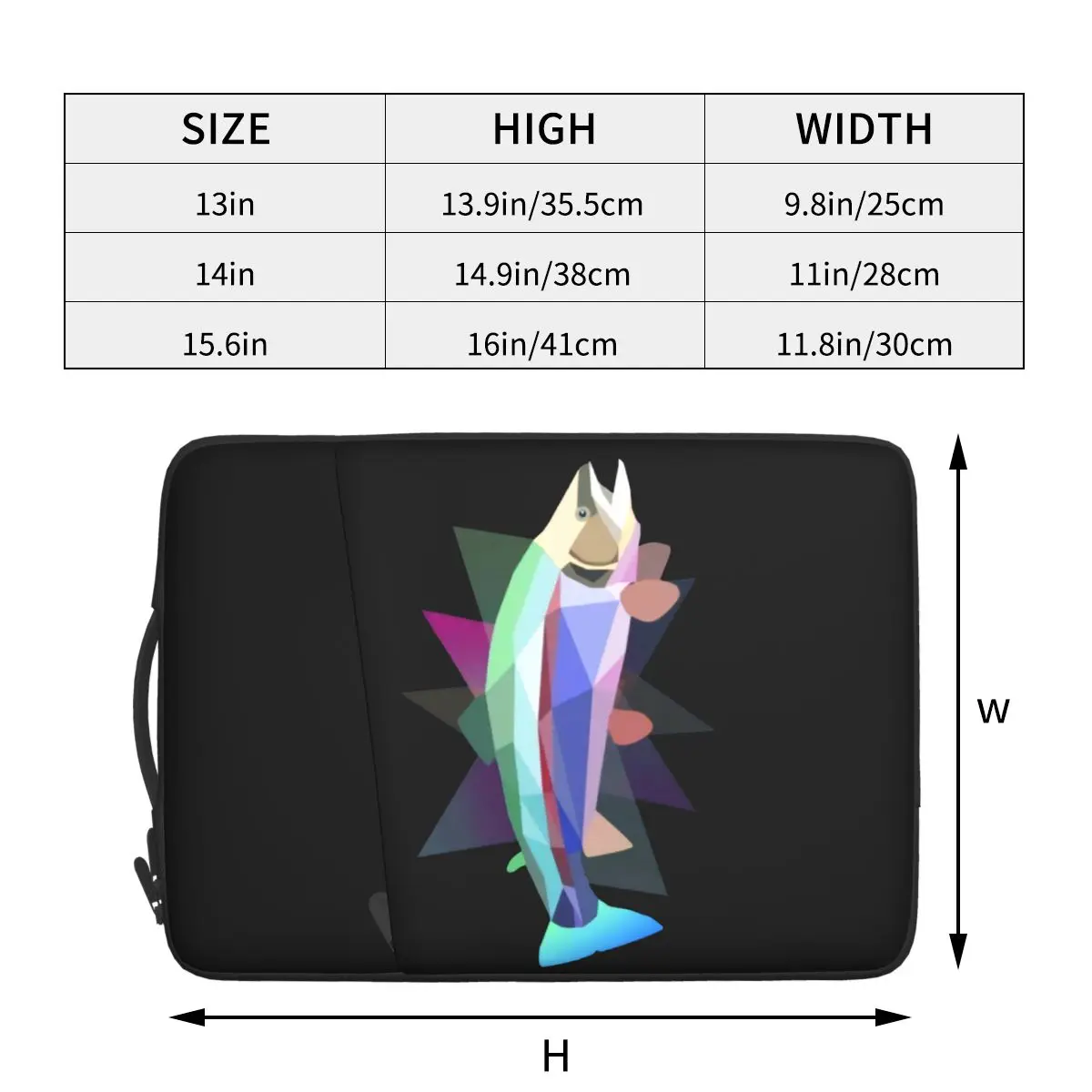 

Rainbow Trout Best Gifts Tee Waterproof laptop bag 13 14 15 inch. Laptop bag protective cover for briefcase.
