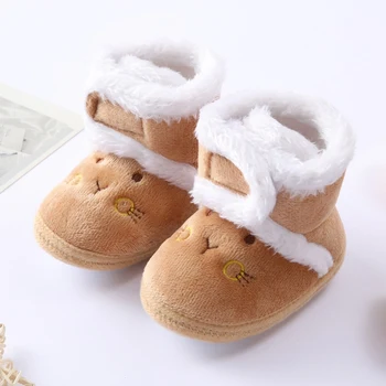 Baywell Spring Winter Warm Newborn Boots 1 Year baby Girls Boys Shoes Toddler Soft Sole Fur Snow Boots 0-18M 1