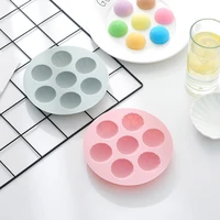 7 cells ice tray football basketball style silicone cake mold for handmade biscuitcandlejellyoastrychocolate molds