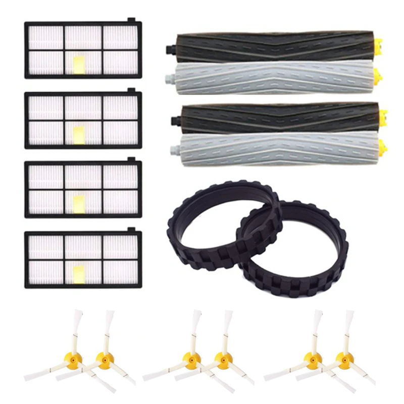 

16Pcs Tires for IROBOT ROOMBA Wheels Series 500, 600,700, 800 and 900 Anti-Slip Irobot Replacements Parts