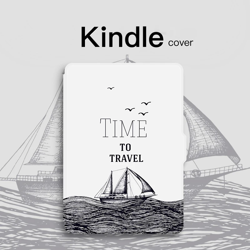 Из искусственной кожи на магнитной застежке чехол для Kindle Paperwhite 1/2/3 читалка(7th Gen2012/2013// выпуска) Авто Режим сна/Пробуждение - Цвет: Time to Travel