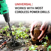 2pcs garden planting auger spiral hole drill bit small earth planter post hole digge fence borer petrol post hole digger