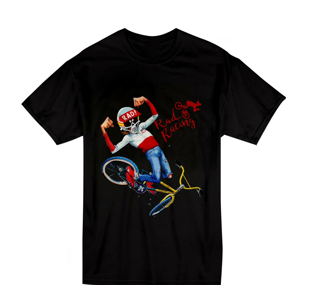 Rad Racing/футболка Bmx в стиле ретро размер S 2Xl черный цвет Летний стиль повседневная