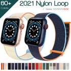 Ремешок нейлоновый спортивный совместимый для Apple Watch, браслет для iWatch 7 6 5 4 3 SE 44 мм 40 мм 42 мм 38 мм