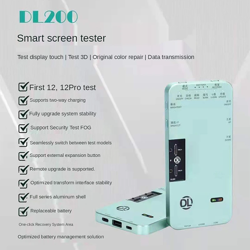 

DL S200 LCD Screen Tester For IPhone 12 11Pro MAX XS XR 8 7 6S Programmer Ambient Light Sensor Original Color True Tone 3D Touch