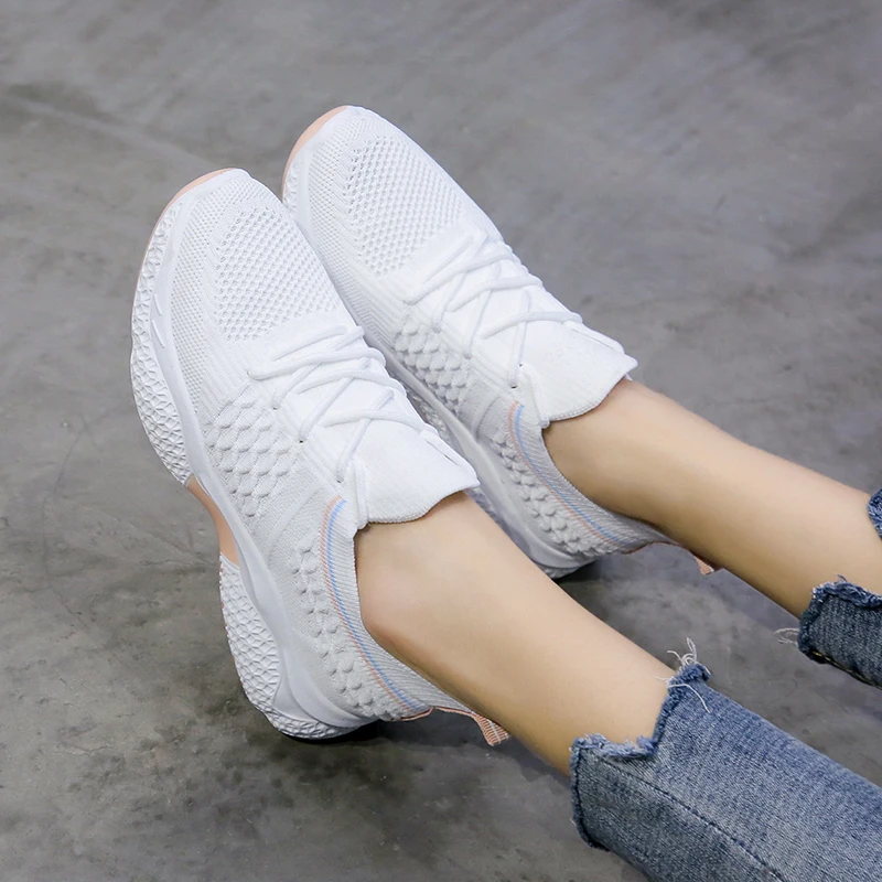 Cheap 2021 Women Tennis Shoes Ultra-Light Outdoor Fitness Sports Female Jogging Sneakers Comfort Trainers Soft Tenis Mujer