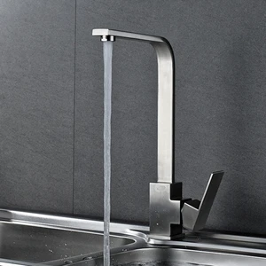 Смесители для кухни Vidric SUS304 из нержавеющей стали + шланг, смеситель для кухонной раковины с поворотом на 360 градусов, смеситель для крана с одним держателем ELF2101C