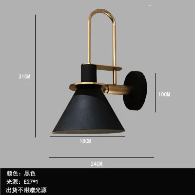 

Nordic simple macaron bedroom bedside wall lamp hotel bedroom corridor corridor background wall horn lamp cross mirror