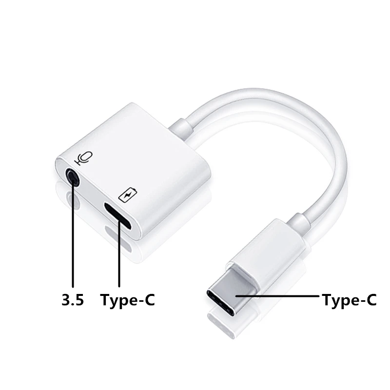 Type-C 3.5 White Usb type C до 3,5 мм разъем для наушников зарядный преобразователь USB адаптер для iPad Pro Pixel 3 3XL huawei P30 Mate20 Sumsung Note10 S9 10 - Цвет: Type-C 3.5 White
