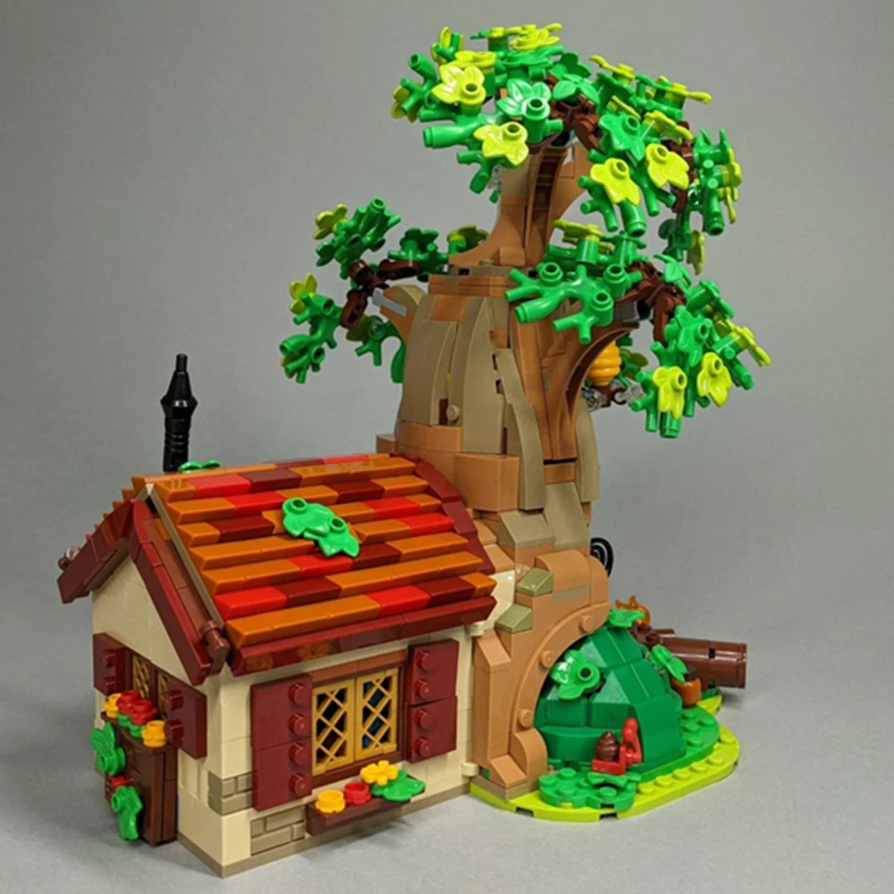 Новинка 2021 телефон 1265 деталей Винни дерево Пуха дом медведь строительные блоки