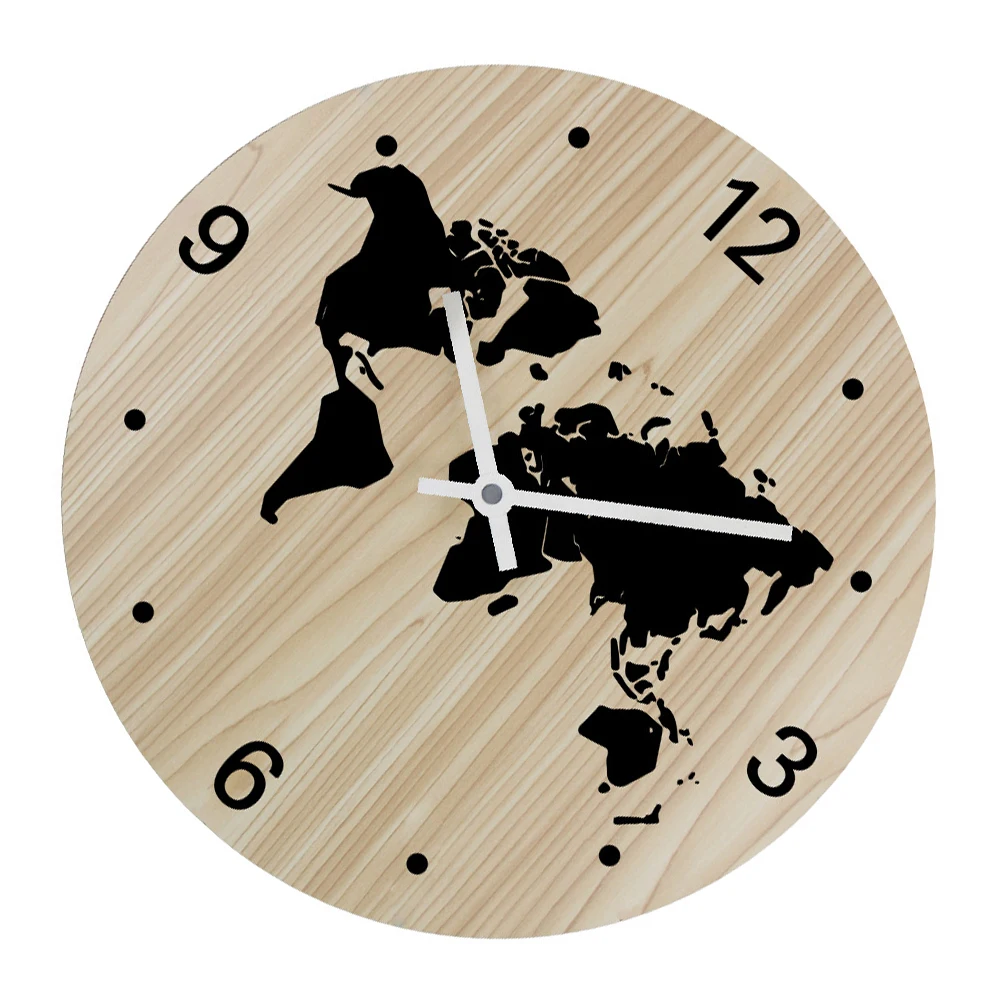 Круглые Настенные часы с картой мира настенные на батарейках для дома гостиной