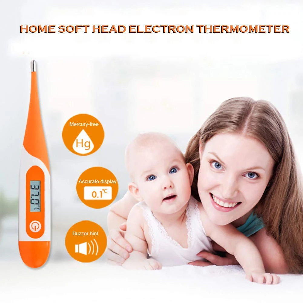 

Digital Thermometer Soft Head LCD Thermometer for Adults and Babie Accurate and Fast Readings H99F
