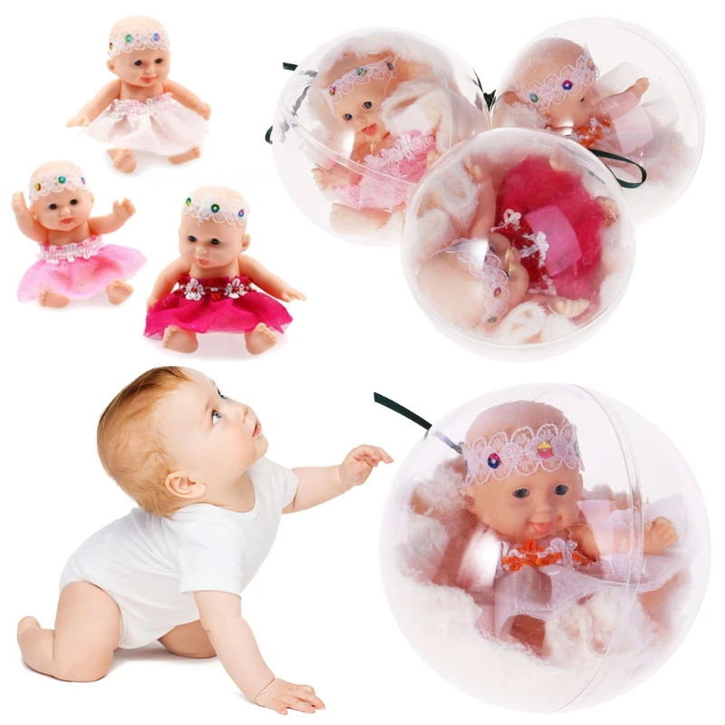 

Lifelike Realistic Baby Doll Transparent Ball Dreams Gift 4 Inch Toy Soft Body