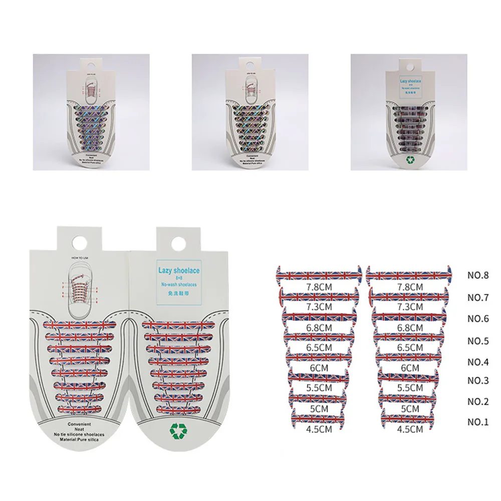 

Floral Print Shoelaces Fashion No Tie Shoelace Women Men Silicone Elastic Shoelaces For Sneakers Quick Shoelace Shoe Accessories