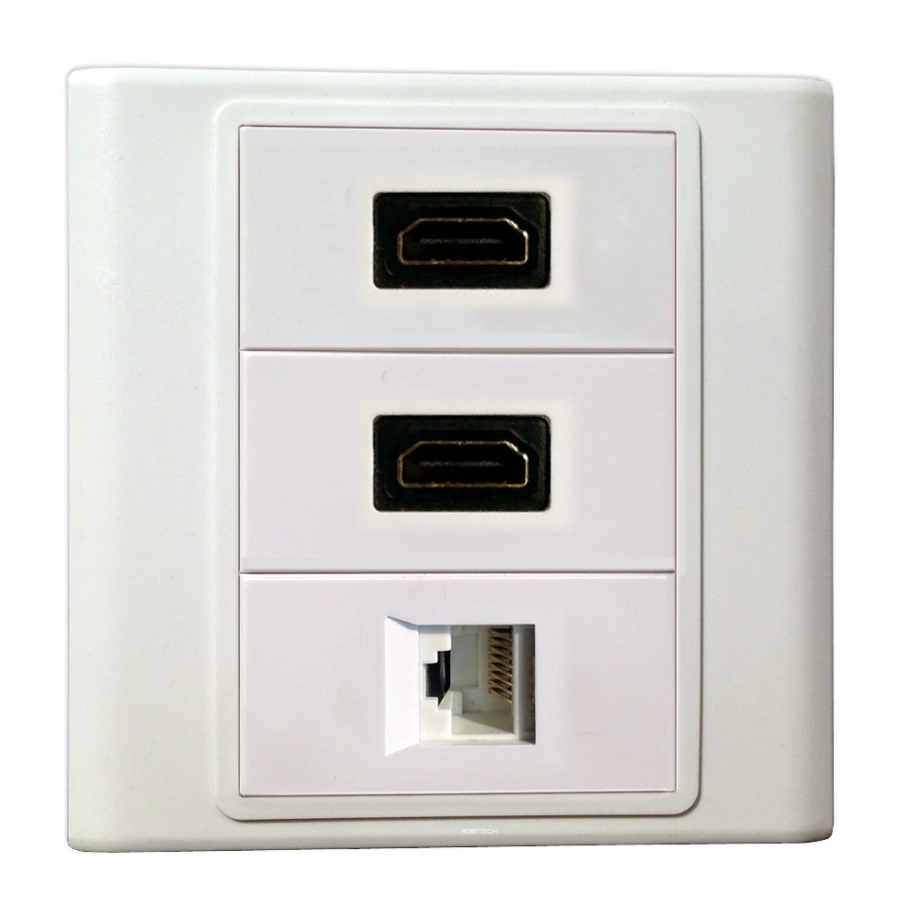 Порты и разъёмы s 2 HDMI + RJ45 настенной розетки крышка видео сетевой разъем Ethernet