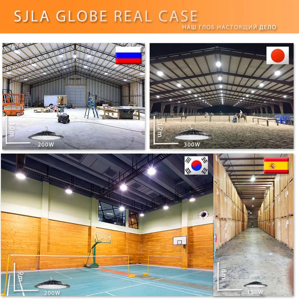 Водонепроницаемый светодиодный светильник для высоких промышленных помещений