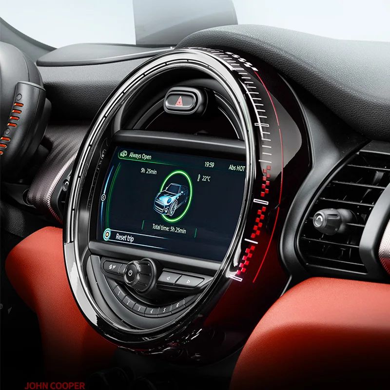 

Декоративная внешняя рамка для дисплея Центрального управления автомобиля для 2014-2022 MINI COOPER ONE F55 F56 F57 аксессуары для модификации интерьера