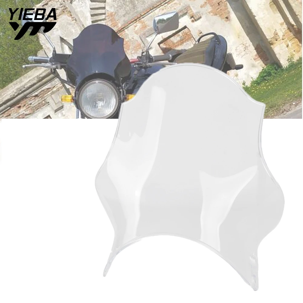 Ослепительный синий черный прозрачный лобовое стекло мотоцикла для Honda CB400 CB600 CB750