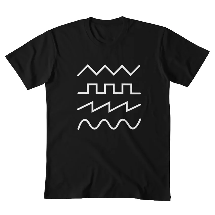 Минимальный синтезатор Waveform футболка клавиатура электронная музыка edm