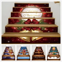 christmas bell stair stickers decals vinyl staircase wallpaper home decor diy self adhesive santa claus stairway mural posters