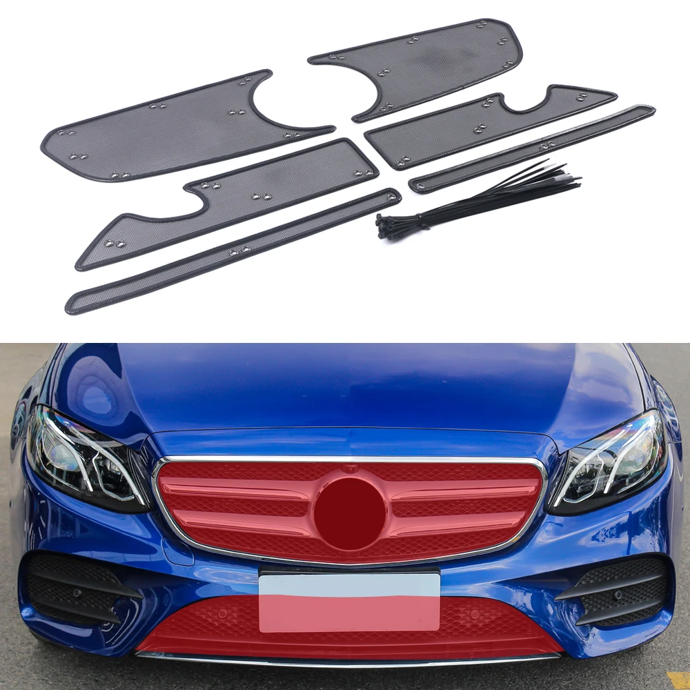 

For Mercedes-Benz E-Class W213 2017-2021 Car Accessories Front Grille Insert Net Anti-insect Dust Garbage Proof Inner Cover Mesh