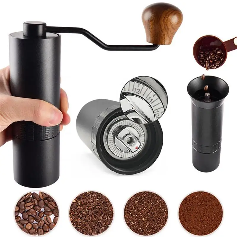 

Portable Manual Coffee Grinder Espresso Coffee Bean Grinder Stainless Steel Burr Grinders Handmade Coffee Tools Birthday Gift