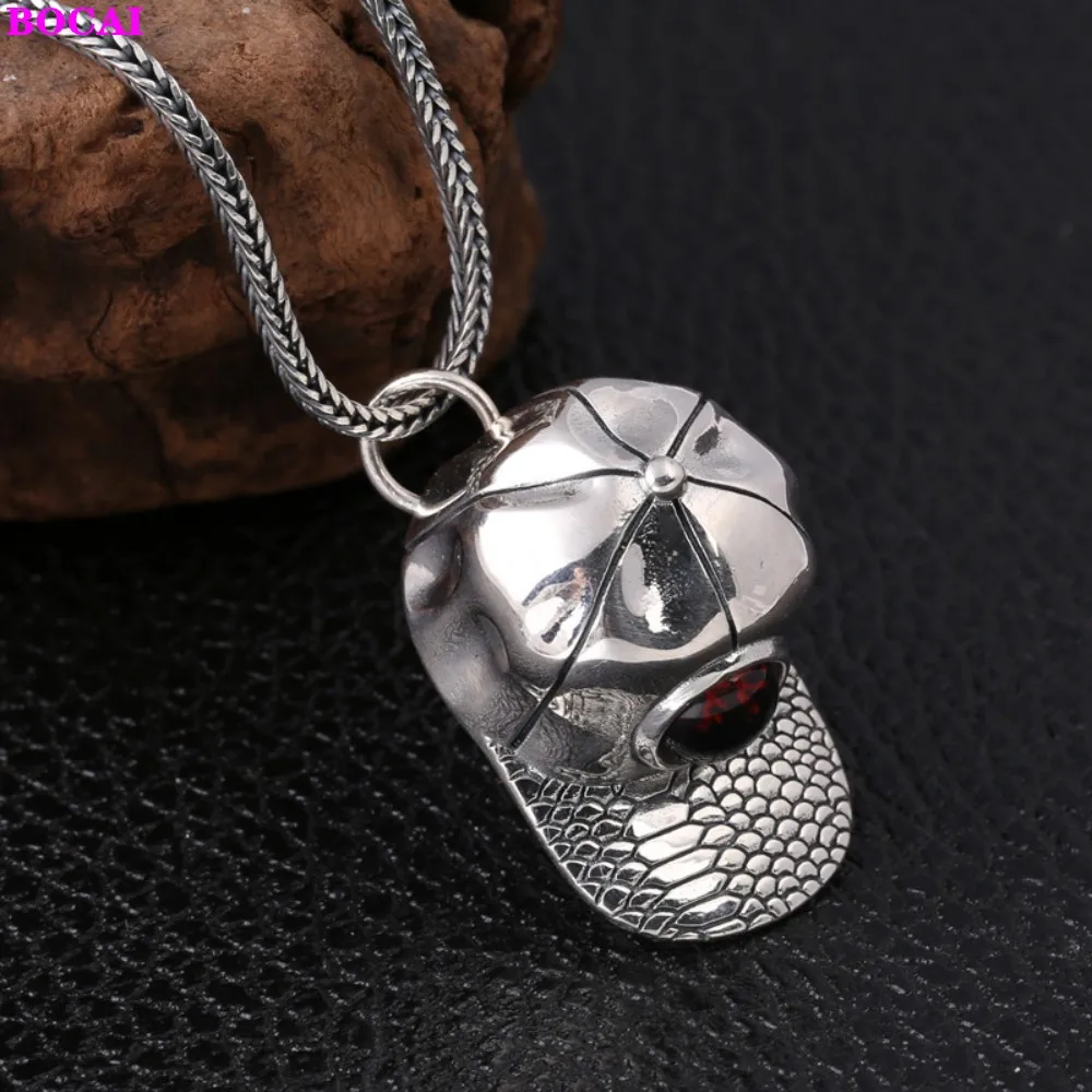 

Bocais925 Pure Silver Pendant 2020 New Fashion Eye Of The Personality Hipster Mordor Hat Jewelry Pendants Thai Silver Pendant
