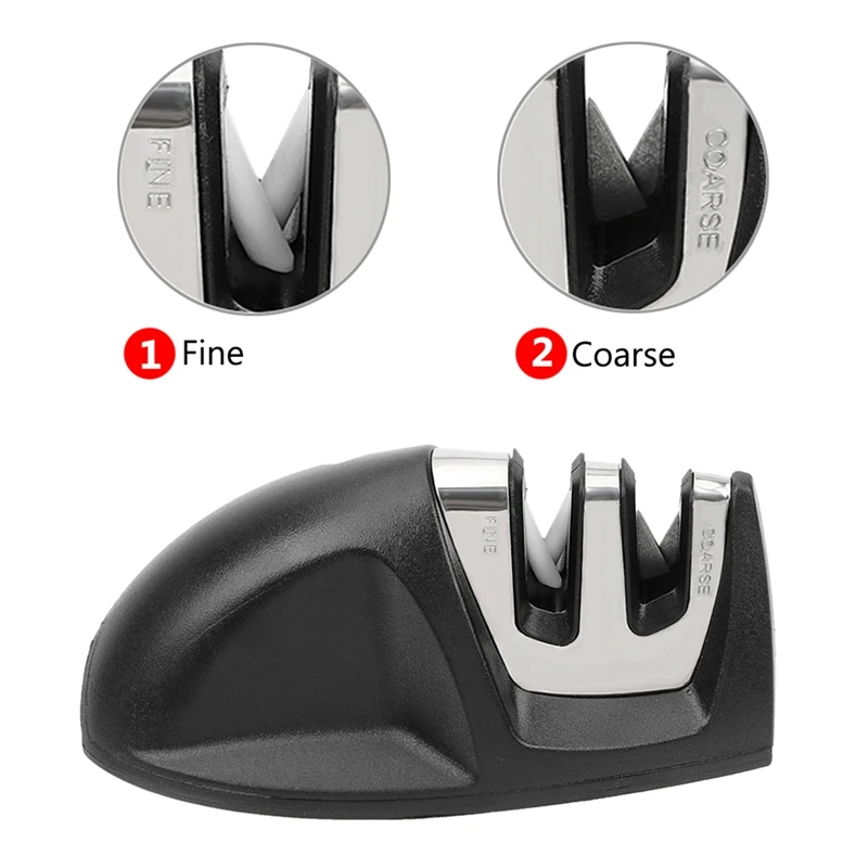 Портативный 2-ступенчатый Ножи точилка Кухня для ножей с нескользящая подошва
