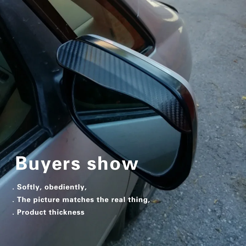 

2 piece/Pair Black Transparent Universal Auto Parts Rearview Mirror Protector Rain Cover Car Rearview Mirror Eyebrow Rain Cover