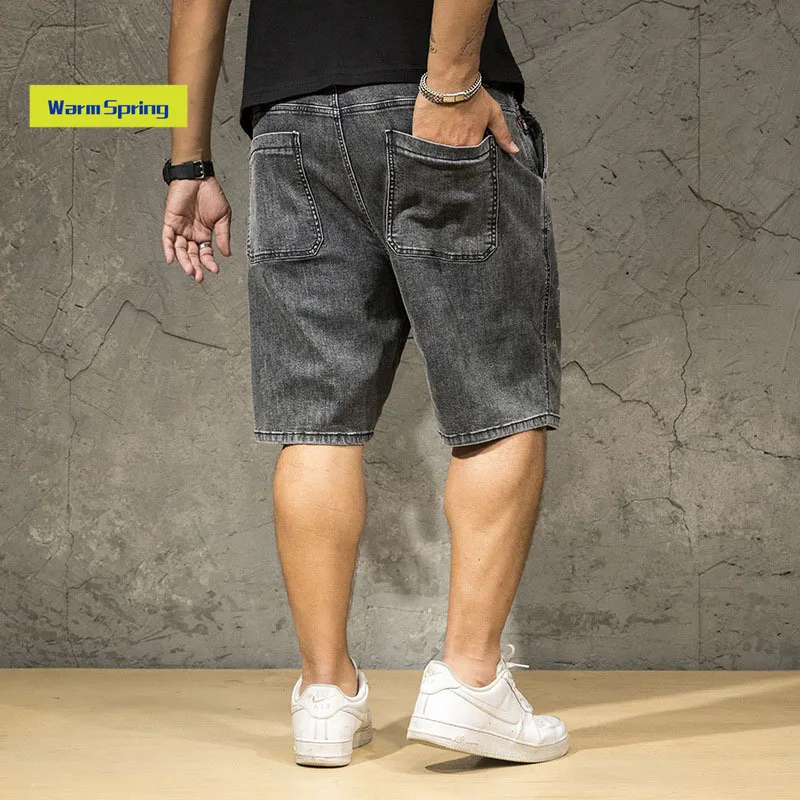 

Men's Denim Shorts Summer Hot Plus Size 6xl 7XL Casual Loose Stretch Cowboy High Waist Short Jean Male Large Size Denim Breeches