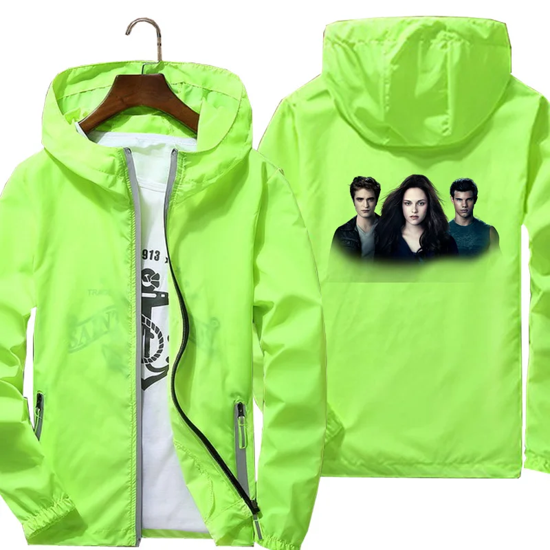 

2021 Men's w er TWindbreakerILIGHT SAGA ECLIPSE printing jacket Reflective Skin Sun Spring Autumn parkas