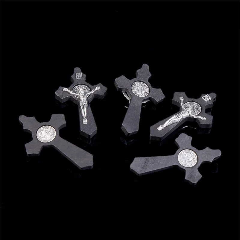 Религиозный Святого Бенедикта деревянный крест медаль старый стиль Розарий