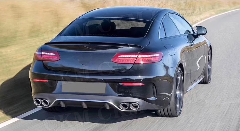 Задний диффузор спойлер бампера с наконечники глушителя для Benz W238 C238 E53 AMG Coupe Sport- PP Черный