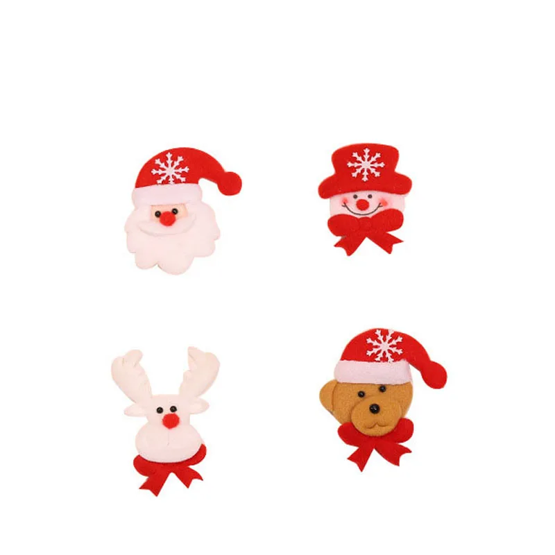 4 шт./пакет/с изображениями Санта Клауса и снеговика тканевый кукла