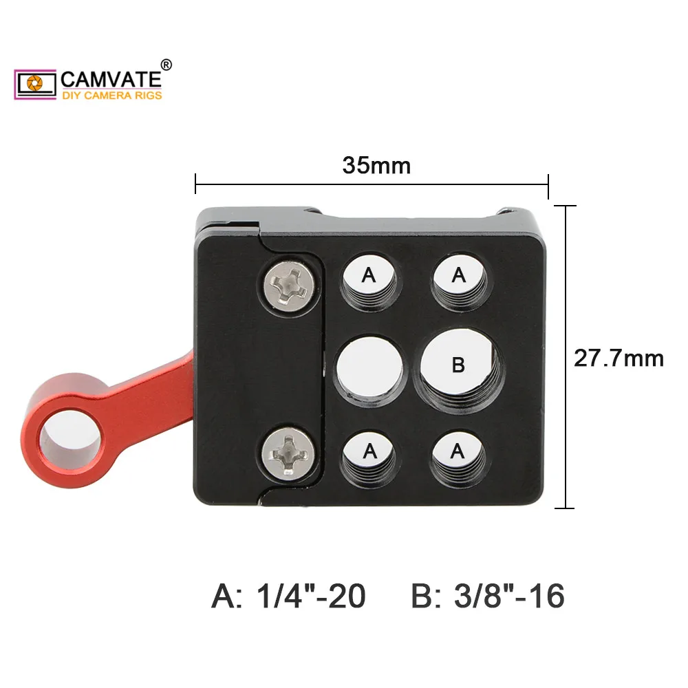 CAMVATE Swat рельсовый зажим QR НАТО с 1/4 '' 20 3/8'' 16 резьбовыми отверстиями для