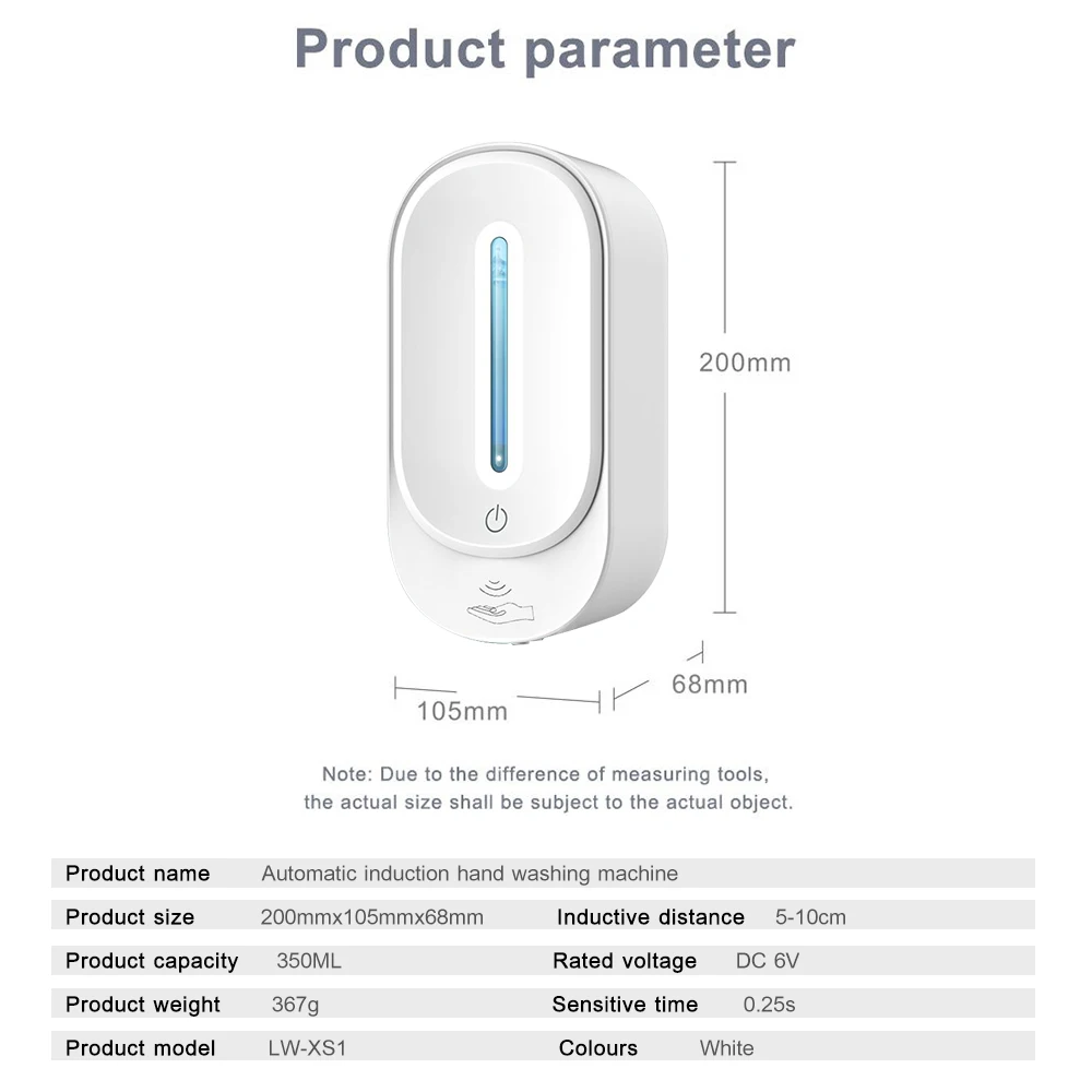 Настенный диспенсер для жидкости и спирта автоматический индукционный сенсор