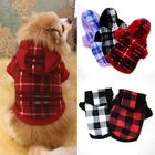 Зимняя одежда для кошек и собак, теплый флисовый клетчатый свитер, женская одежда для собак, куртка для домашних животных, пальто, одежда для маленьких собак чихуахуа